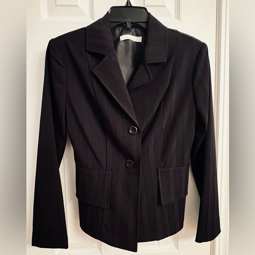 Black Striped Blazer by Charlotte Russe - Size 3/5